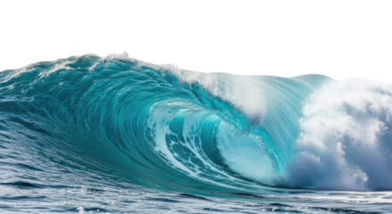Crashing ocean wave transparent background cutout png
