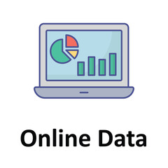 Online Data Vector Icon which can easily modify or edit