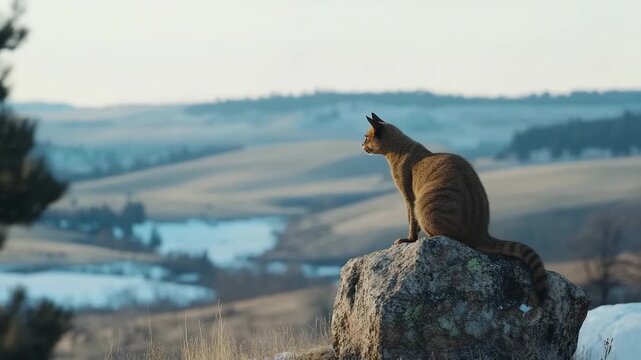 Gen Turbo flyby features a striking cat observing the landscape