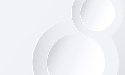 Abstract neomorphic minimal banner with soft round shape and shadow

