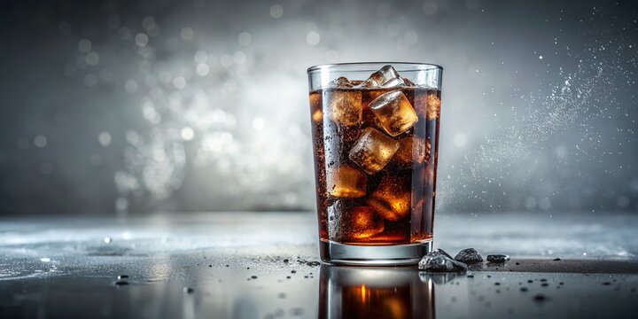 Long Exposure: Icy Cold Drink, White Background, Studio Shot, Poltava, Ukraine