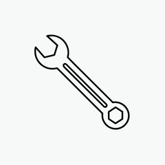 wrench editable stroke outline icon
