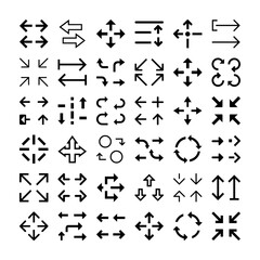 Comprehensive Arrow Icons Set Concept | Outline Design Vector Symbols for Interface and Navigation, Simple Pictograms for Graphic Element Design