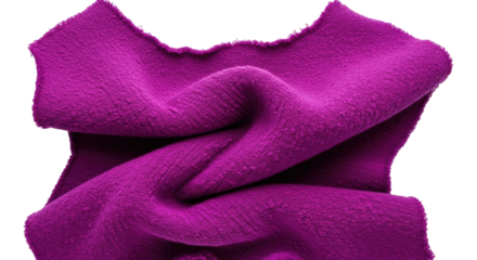 Vibrant magenta fabric sculpture transparent background cutout png