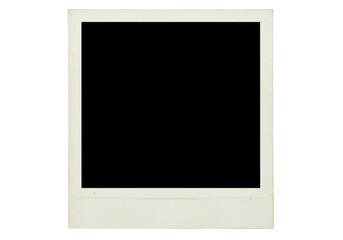 Vintage instant photo frame PNG isolated on transparent background, retro style picture border for scrapbooking and design use