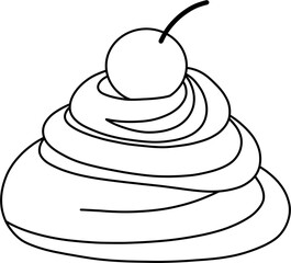 체리 휘핑 흑백