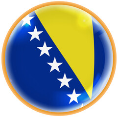  Bosnia and Herzegovina flag button