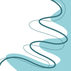 Wave curve blue background swirl ilustration 