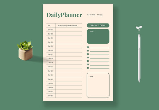 Daily Planner Layout