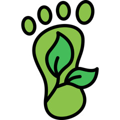 Carbon Footprint lineal color icon