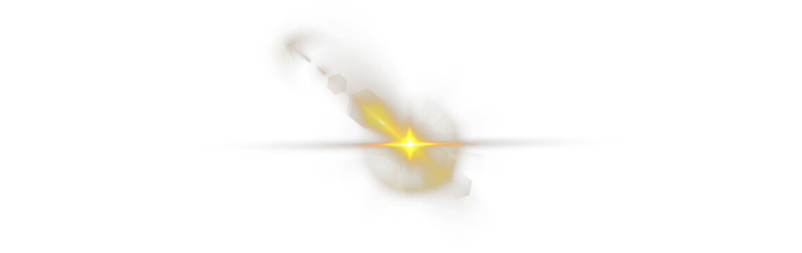 Gold PNG spotlight with glowing streaks and sparkling flares. Bright beams enhance stage presence and festive energy. Ideal for concerts, parties, and digital projects.