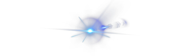 Dynamic blue spot lighting PNG with laser rays and glowing beams. Sparkling effects and bright flares create a dramatic stage atmosphere. Perfect for entertainment visuals, neon art.