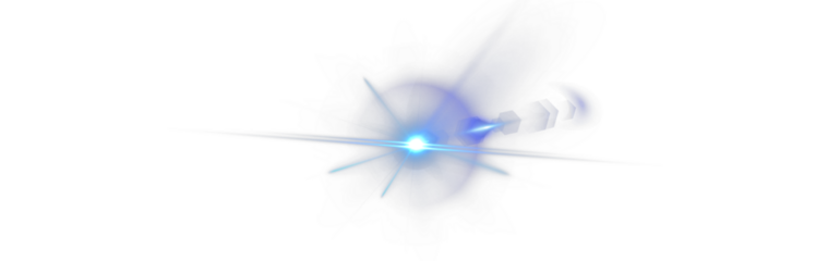Dynamic blue spot lighting PNG with laser rays and glowing beams. Sparkling effects and bright flares create a dramatic stage atmosphere. Perfect for entertainment visuals, neon art.