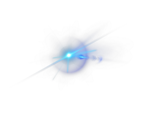 Elegant blue spot lighting PNG with shimmering rays and glowing beams. Radiant light enhances luxury visuals and stage compositions. Perfect for modern projects and abstract design.