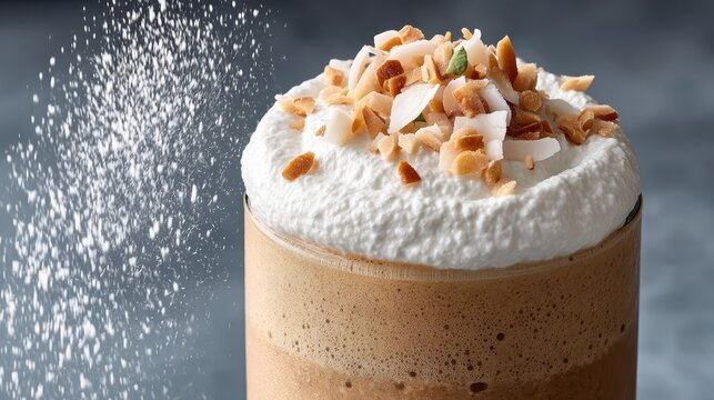 Delightful coffee frappe recipe kitchen beverage tutorial cozy atmosphere close-up coffee inspiration