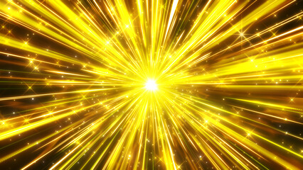 Naklejka na ściany i meble 派手な金色の集中線のエフェクト背景