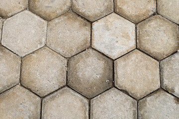 Old, rough stone wall texture pattern with grey block and rock construction material