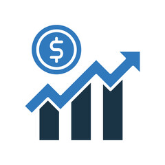 Growth mixed color icon