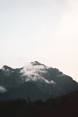 mountain landscape with clouds