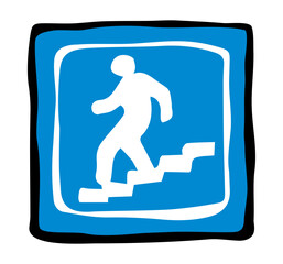 Road sign. Underground crossing. Vector drawing