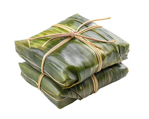 Wrapped traditional cuisine showcasing local flavors, isolated on white