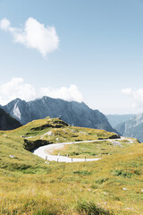 mountain landscape with blue sky