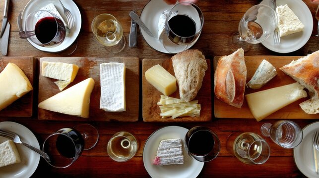 Cheese tasting event local bistro culinary experience cozy atmosphere aerial view gastronomy exploration