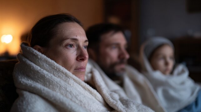 Cozy family cocoon, wrapped in fleece serenity, movie night ritual, celebrating Hygge and International Blanket Fort Day warmth - Powered by Adobe