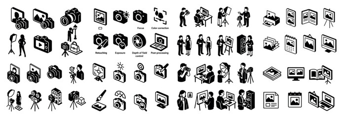 Photography and editing icons collection