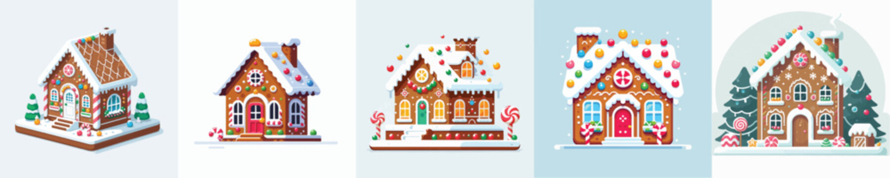 Vector of Christmas gingerbread house