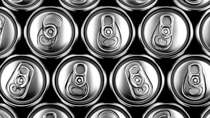 Recycling initiative aluminum cans collection urban environment digital image top-down view sustainability focus