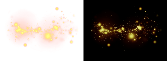 A transparent PNG photo featuring a glowing dust overlay, perfect for a festive, magical atmosphere.