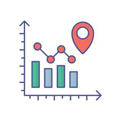 Location Analysis Vector Icon which can easily modify or edit
