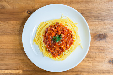 ミートソースパスタ