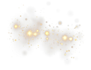 A beautiful transparent PNG of glowing dust particles, ideal for enhancing holiday photograph overlays