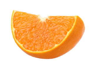slice orange fruit isolated, Orange fruit macro studio photo, transparent PNG, PNG format, cut out