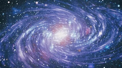 Vast spiral galaxy with countless stars and nebulae, showcasing the beauty and mystery of deep space, the universe, and cosmic exploration in stunning astronomical detail 4k video