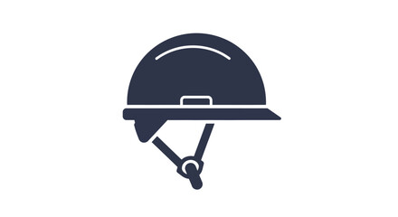 Fototapeta premium Safety First Minimalist Helmet Icon for Construction and Sports