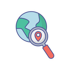 Search Location Vector Icon which can easily modify or edit