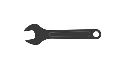 Sleek Spanner A Minimalist Illustration of a Wrench for Repair and Maintenance