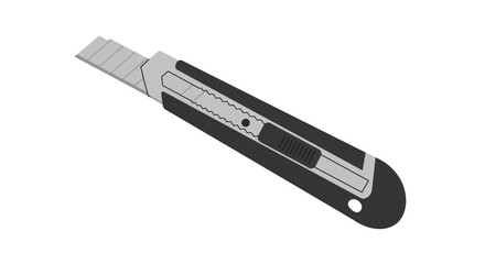 Utility Knife Close-Up Illustration Sharp Blade, Secure Grip, and Precision Cutting Tool
