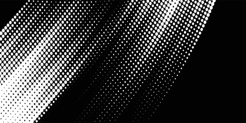 Abstract speed line style blue halftone banner design template. white and black halftone dot pattern with grunge texture. Sporty style white and black dot pop art comic.