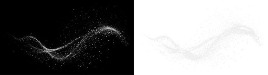 Dynamic Dust and Particle Trail Overlay PNG on transparent background