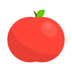 Apple fruit icon. Red color symbol. Healthy food Vector illustration. Organic sweet object.