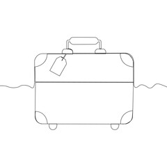 Luggage suitcase icon. Travel journey symbol. Vacation bag Vector. Modern baggage object.