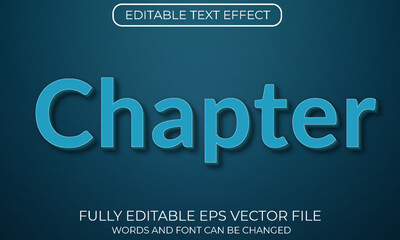 Chapter editable text effect