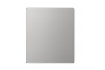 Blank rectangular template with rounded corners presenting clean surface for content, transparent background