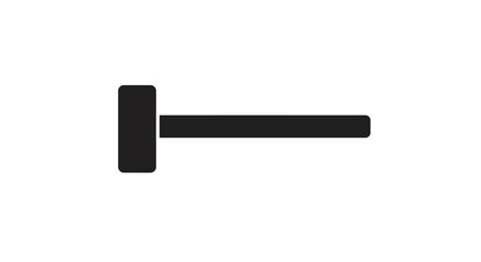 Simple Black Hammer Icon Tool, Construction & Repair Symbol