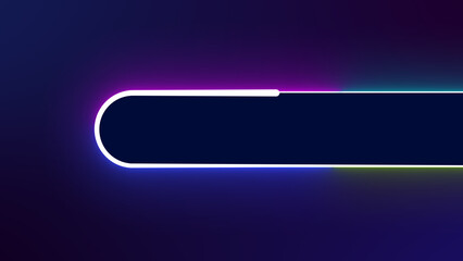Retro Neon Glowing Lower Third Title Bar Template