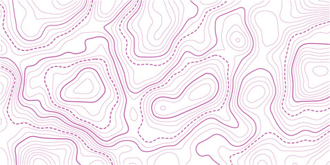Topographic background and texture, monochrome image. Cartography Background, topographic multicolored linear background for design, abstraction with place for text.